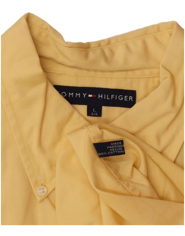 Tommy Hilfiger Herreskjorte Stor Gul Bomuld