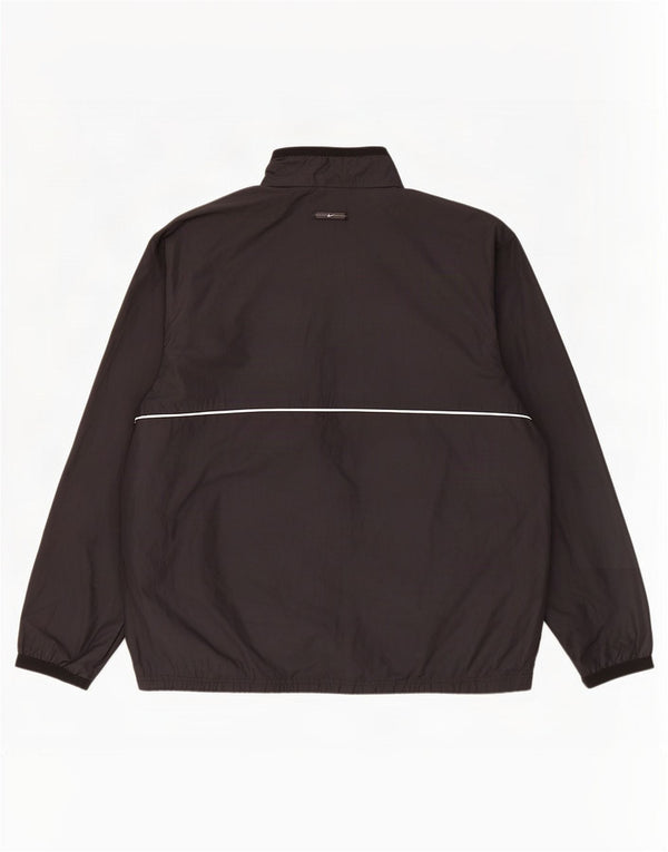 Nike Pullover træningsdragt til mænd, topjakke UK 42/44, stor sort polyester