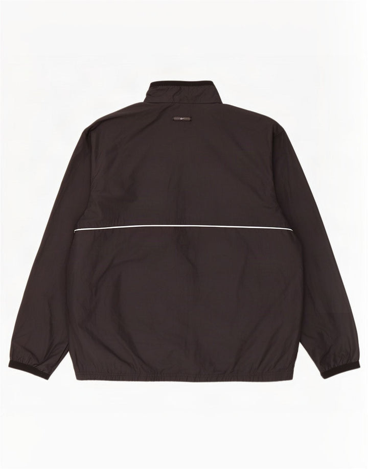 Nike Pullover træningsdragt til mænd, topjakke UK 42/44, stor sort polyester
