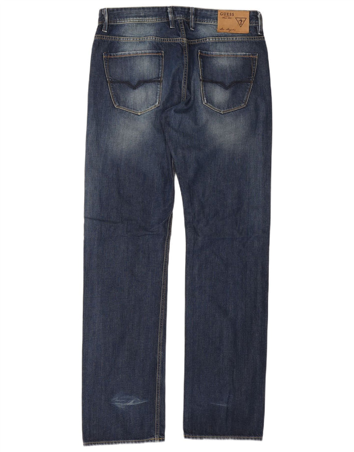 Guess Herre Rebel Regular Straight Jeans W34 L34 Blå