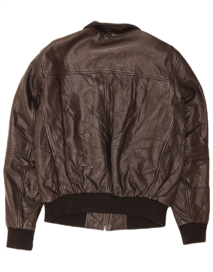 On Spirit Herre Læderjakke IT 48 Medium Brun