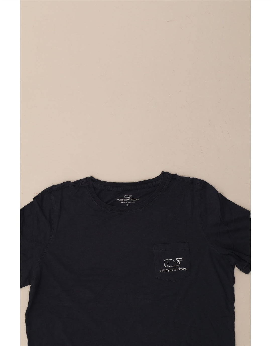 VINEYARD VINES Mens Graphic T-Shirt Top Small Navy Blue Cotton Vintage Vineyard Vines and Second-Hand Vineyard Vines from Messina Hembry 