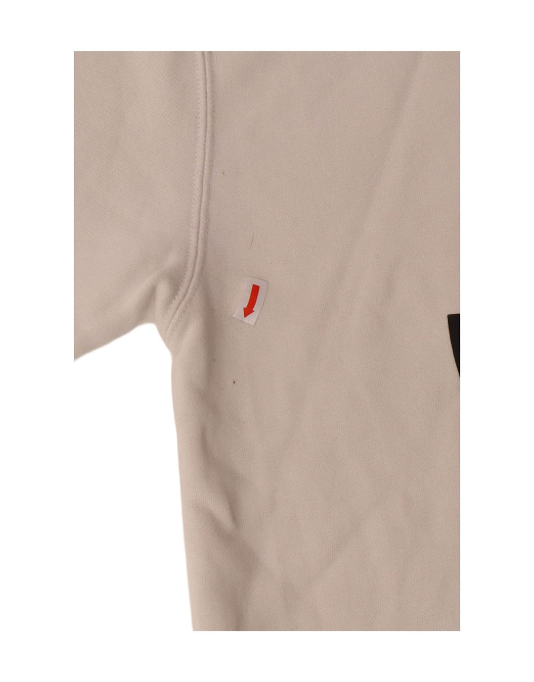 ADIDAS Womens Graphic Crop Sweatshirt Jumper UK 12 Medium White Cotton Vintage Adidas and Second-Hand Adidas from Messina Hembry 