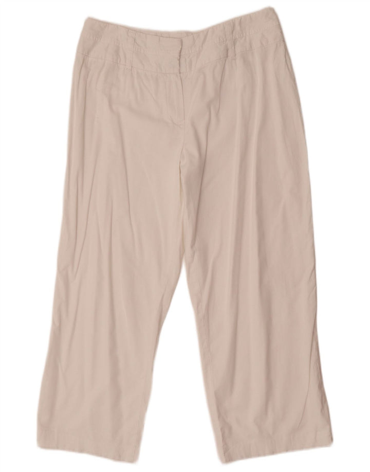 Marks & Spencer lige cropped bukser til kvinder UK 12 Medium W30 L24 White