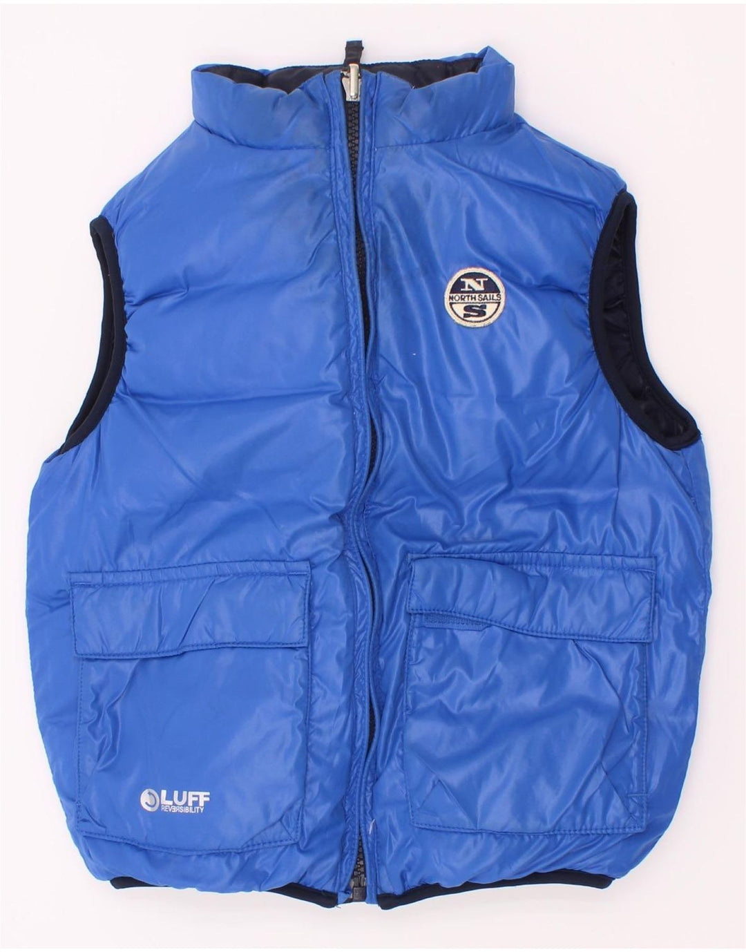 North Sails Boys Vendbar Polstret Gilet 3-4 År Navy Blue Polyester