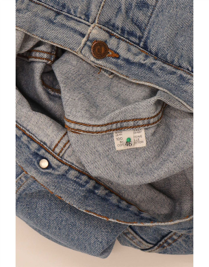 Benetton Herre denimjakke IT 46 Lille Blå Bomuld