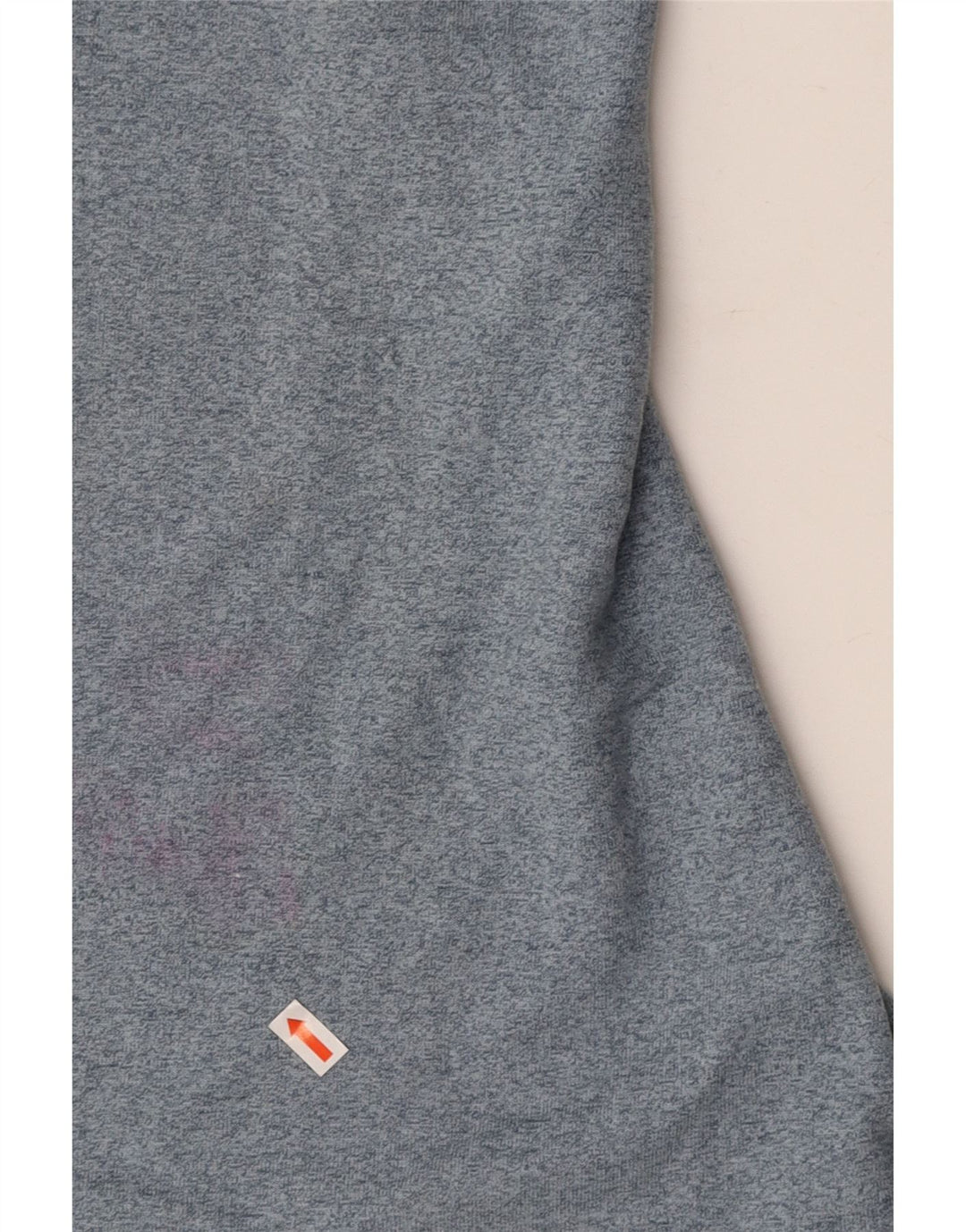 CHAMPION Mens Zip Neck Sweatshirt Jumper XL Blue Flecked Cotton