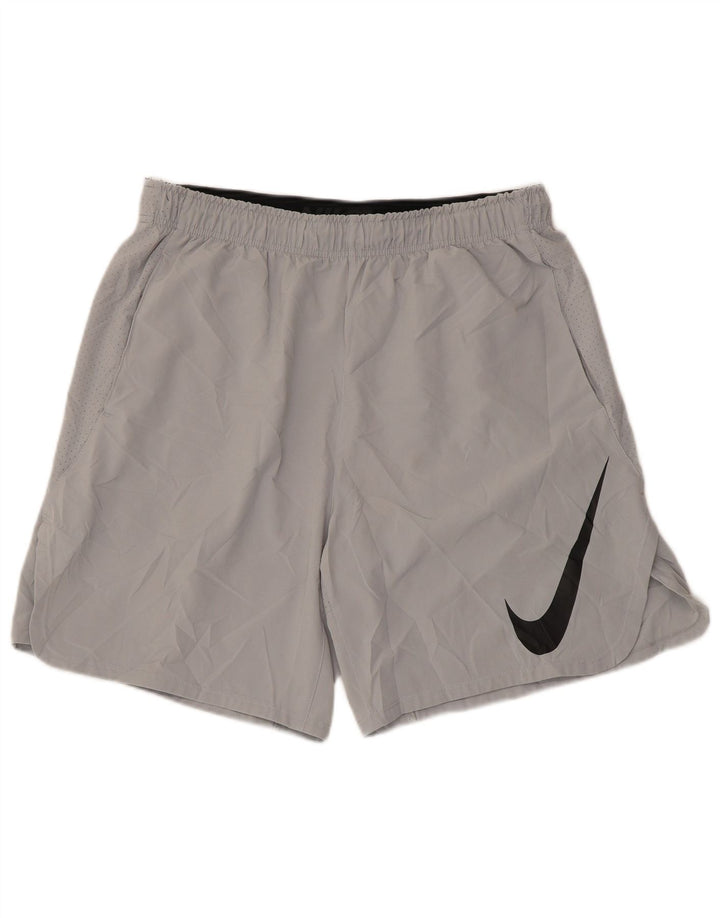NIKE Herre Dri Fit grafiske sportsshorts XL Grå polyester
