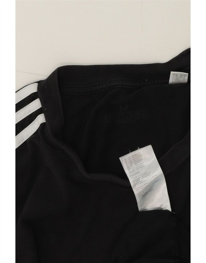 Adidas Herre T-Shirt Top Medium Sort Bomuld
