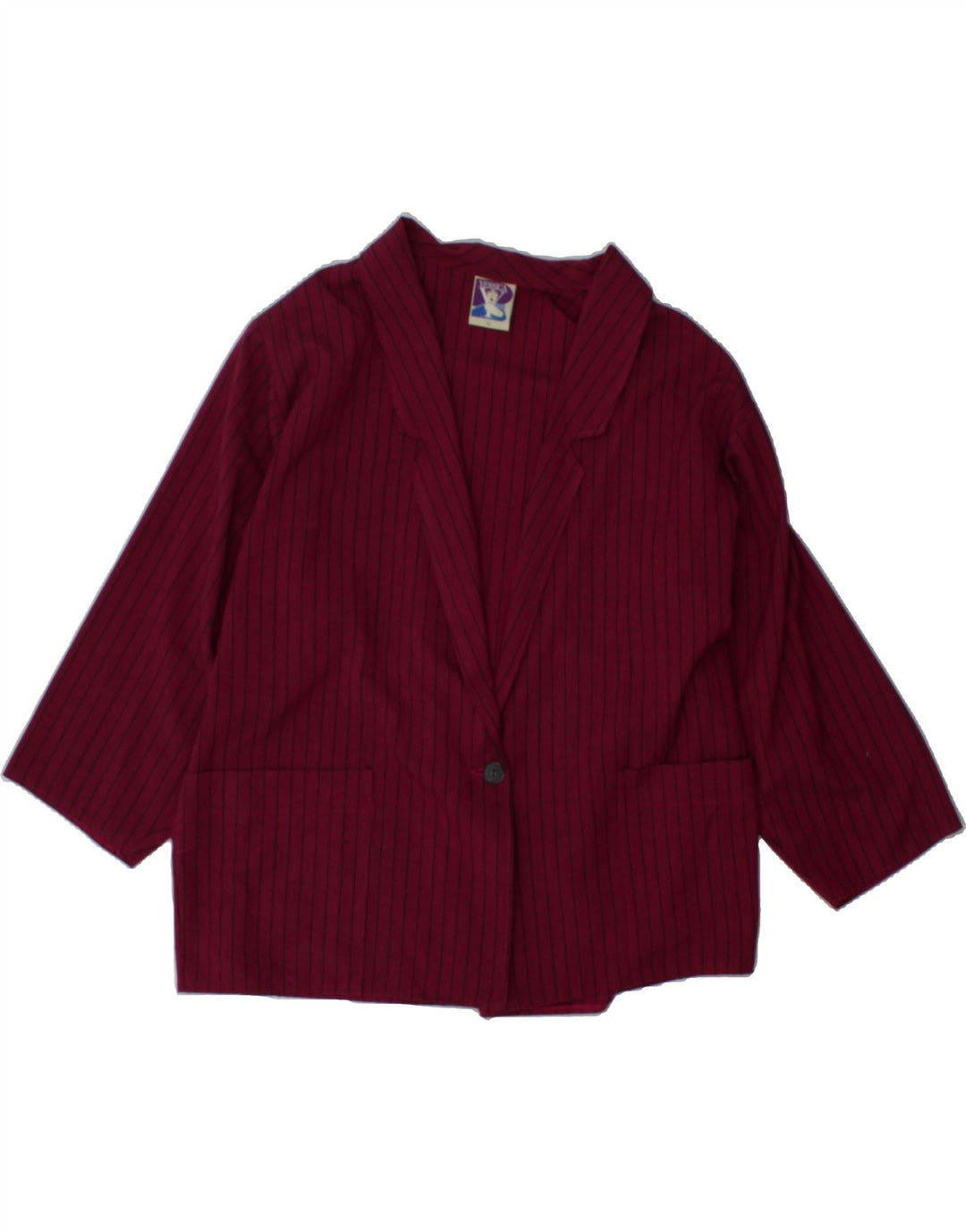 YESSICA Womens Longline Oversized Blazer Jacket EU 40 Medium Burgundy Vintage Yessica and Second-Hand Yessica from Messina Hembry 
