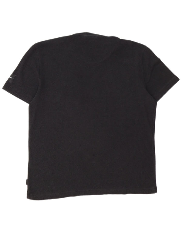 Calvin Klein Herre T-Shirt Top Stor Sort Bomuld