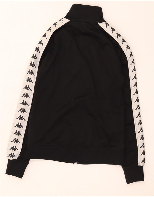 Kappa Grafisk træningsdragt topjakke til kvinder UK 10 Small Black Colourblock