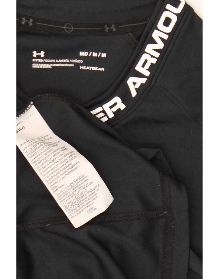 Under Armour Herre Heat Gear Grafisk T-Shirt Top Medium Sort Polyester