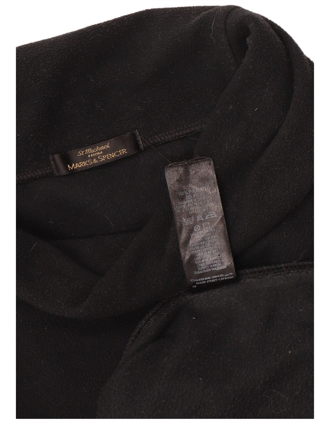 Marks & Spencer Dame Oversized Fleece Jumper UK 18 XL Sort Polyester