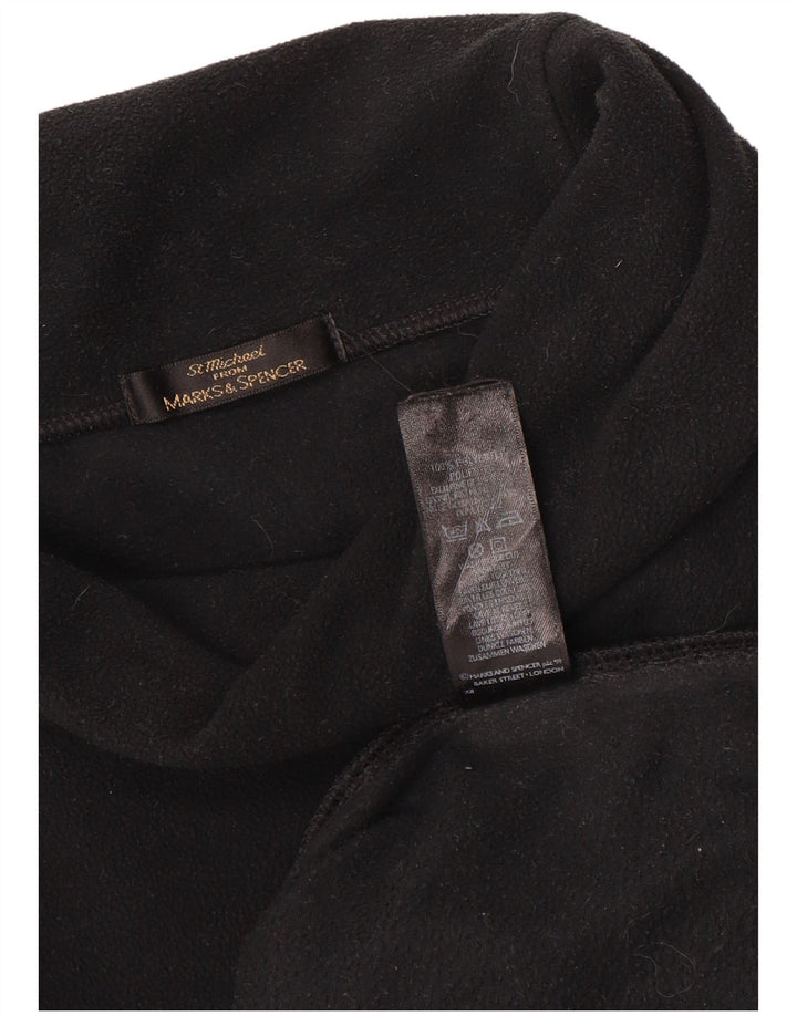 Marks & Spencer Dame Oversized Fleece Jumper UK 18 XL Sort Polyester
