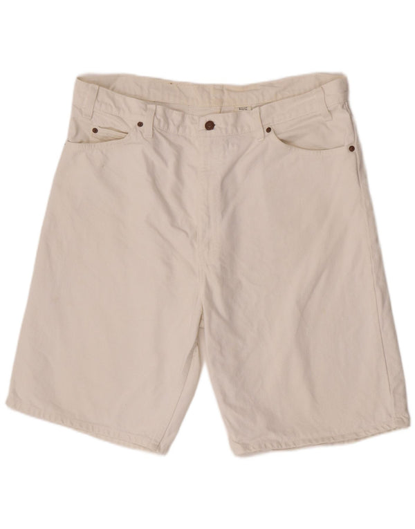 Levi's Herre 550 denimshorts W40 XL Hvid bomuld