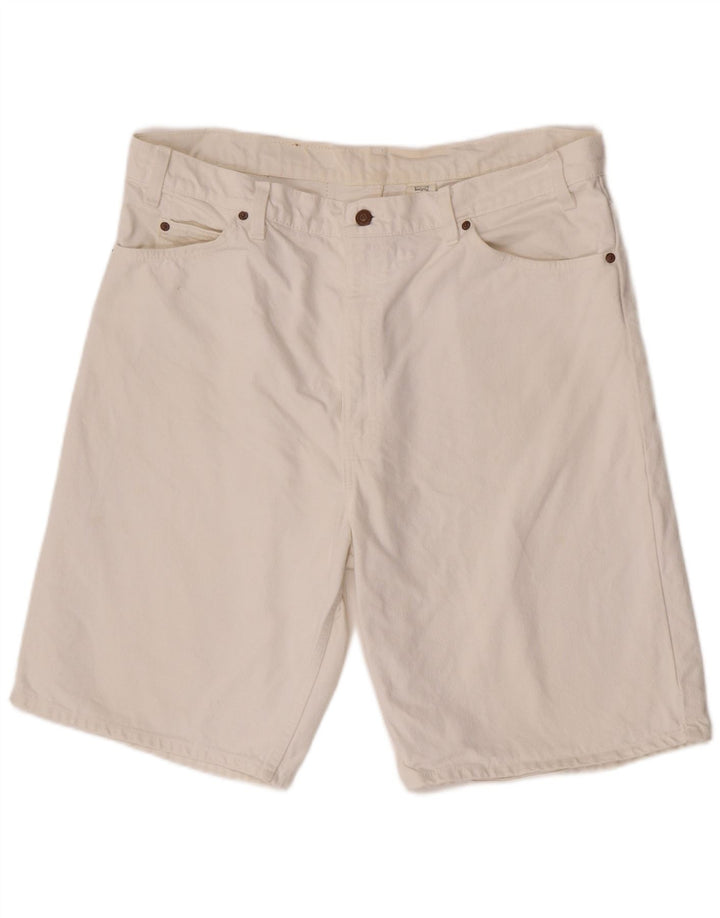 Levi's Herre 550 denimshorts W40 XL Hvid bomuld