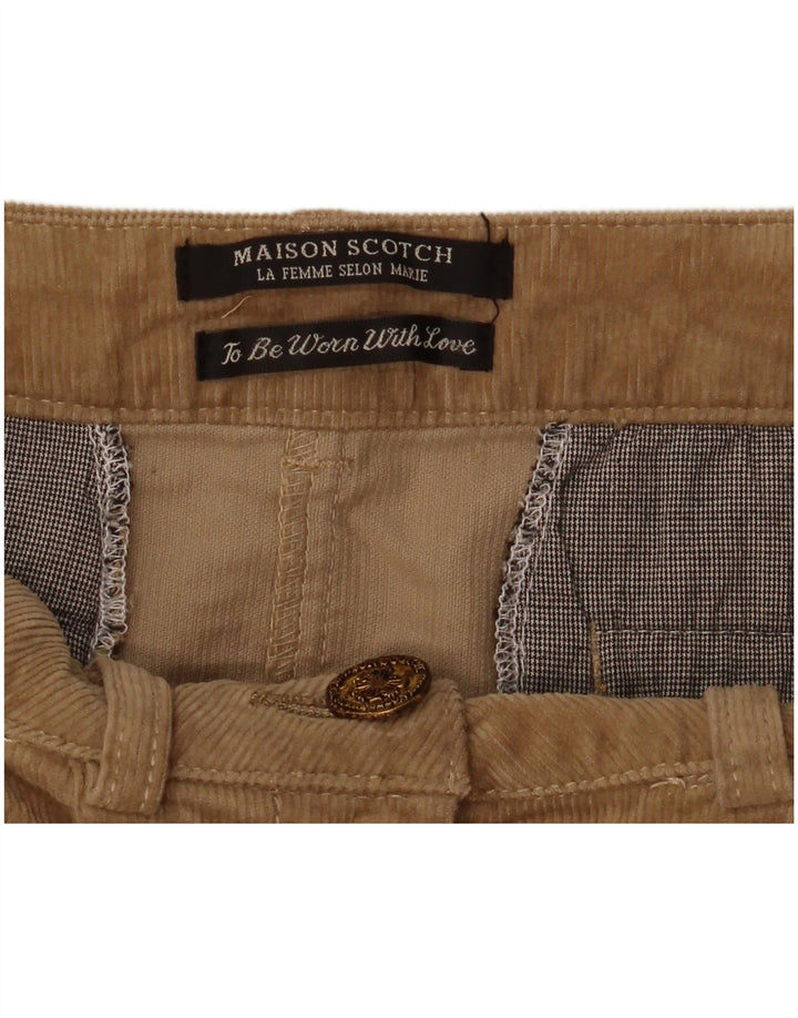 Maison Scotch Damefløjl Mininederdel W34 Stor Brun