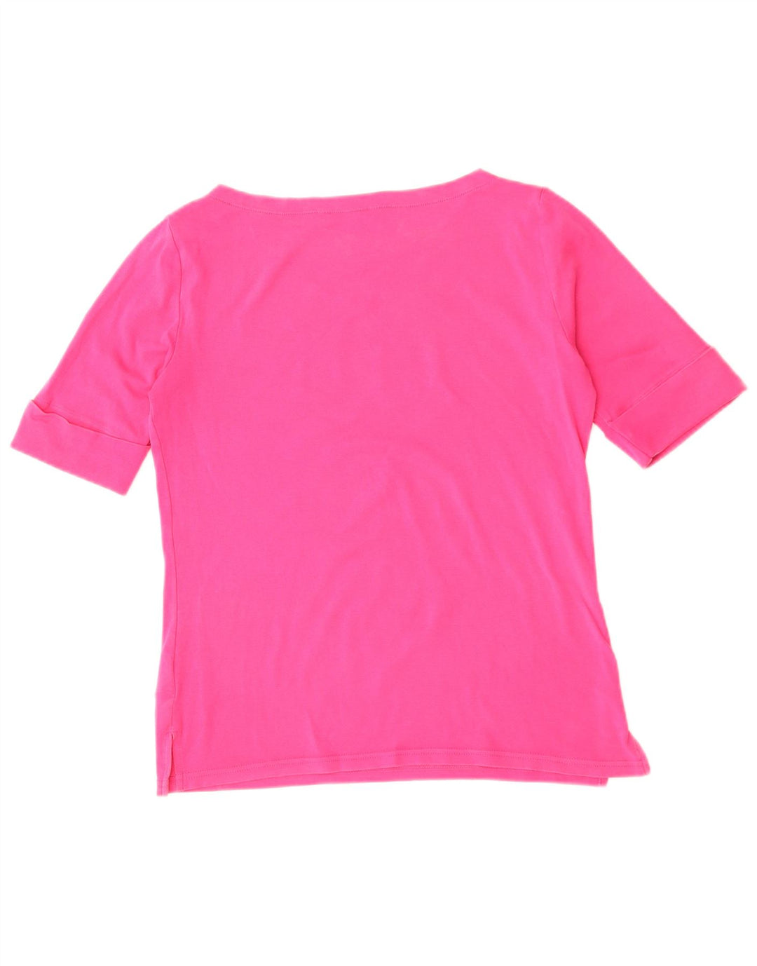 Ralph Lauren Dame Grafisk T-Shirt Top UK 14 Medium Pink Bomuld