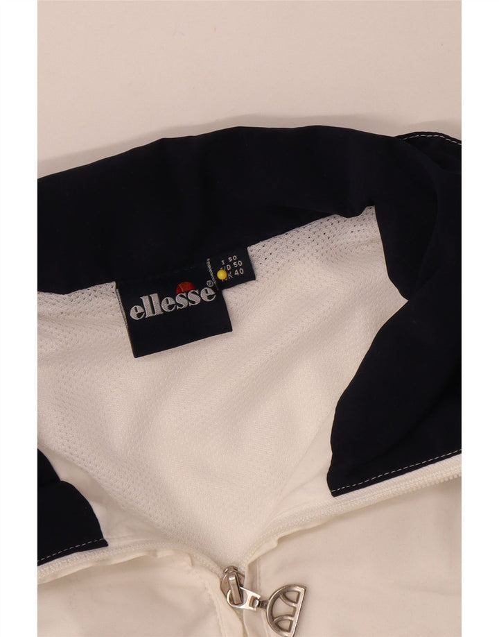 Ellesse Herre træningsdragt Topjakke UK 40 Medium White Colourblock Polyester