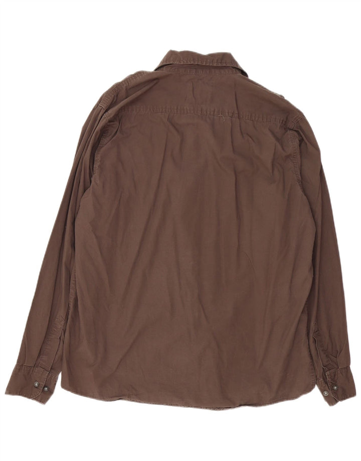 Wrangler herreskjorte stor brun bomuld