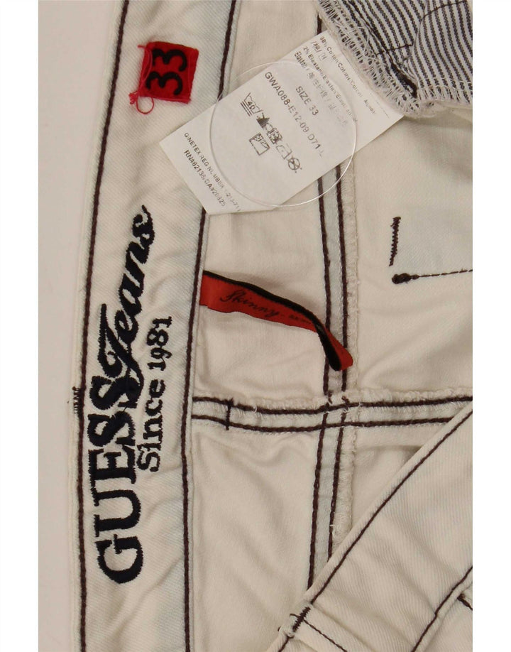 Guess Slim Jeans til kvinder W33 L34 Off White Bomuld