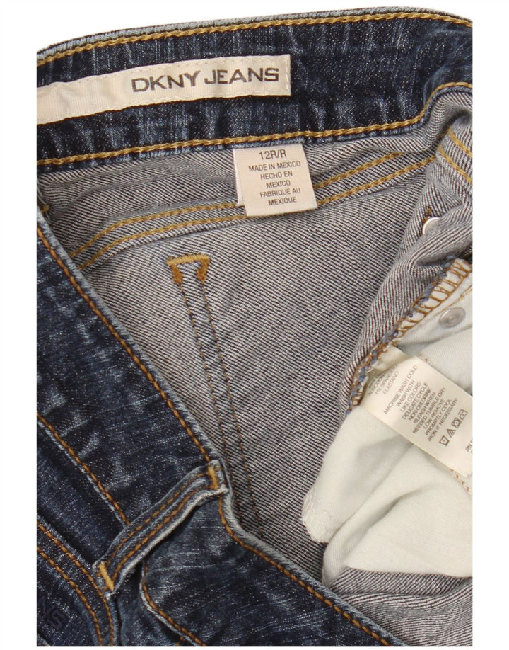DKNY Dame Slim Jeans US 12 Large W32 L32 Navy Blue Bomuld