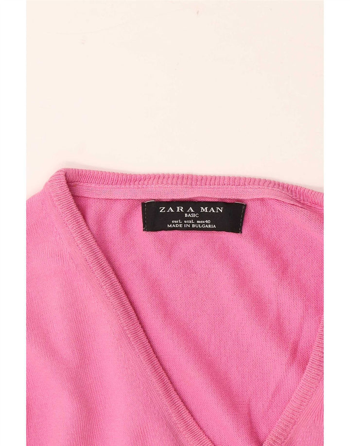 Zara Herre V-hals sweater Stor Pink