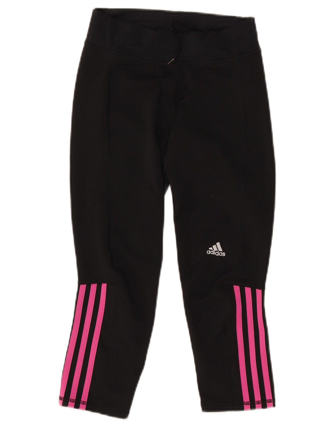 ADIDAS Capri Leggings til kvinder UK 4/6 XS sort polyester