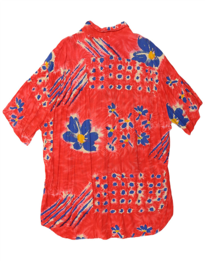 JAMS WORLD Herre kortærmet skjorte XL Rød blomster Rayon