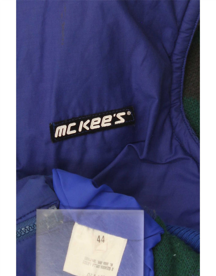 MC Kee's Mens Reversible Gilet IT 44 XS Blue Cotton