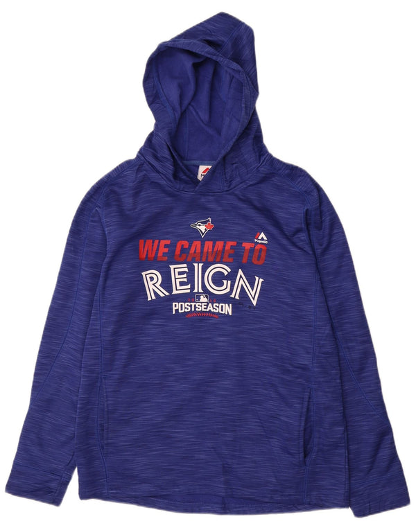 Majestic Boys Toronto Blue Jays Hoodie Jumper 14-15 år Large Blue