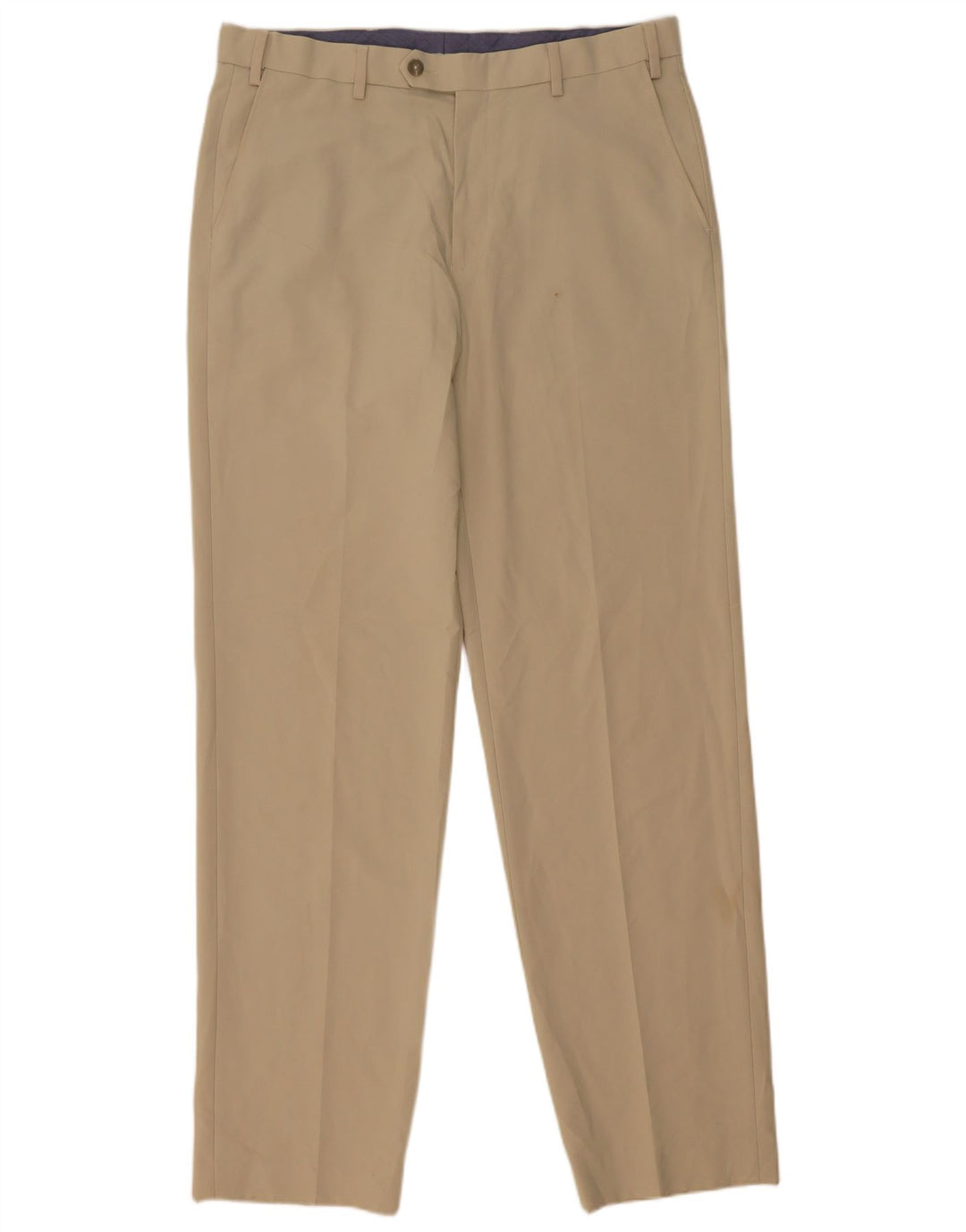 Marks & Spencer Herre Regular Suit Bukser W34 L33 Beige Polyester