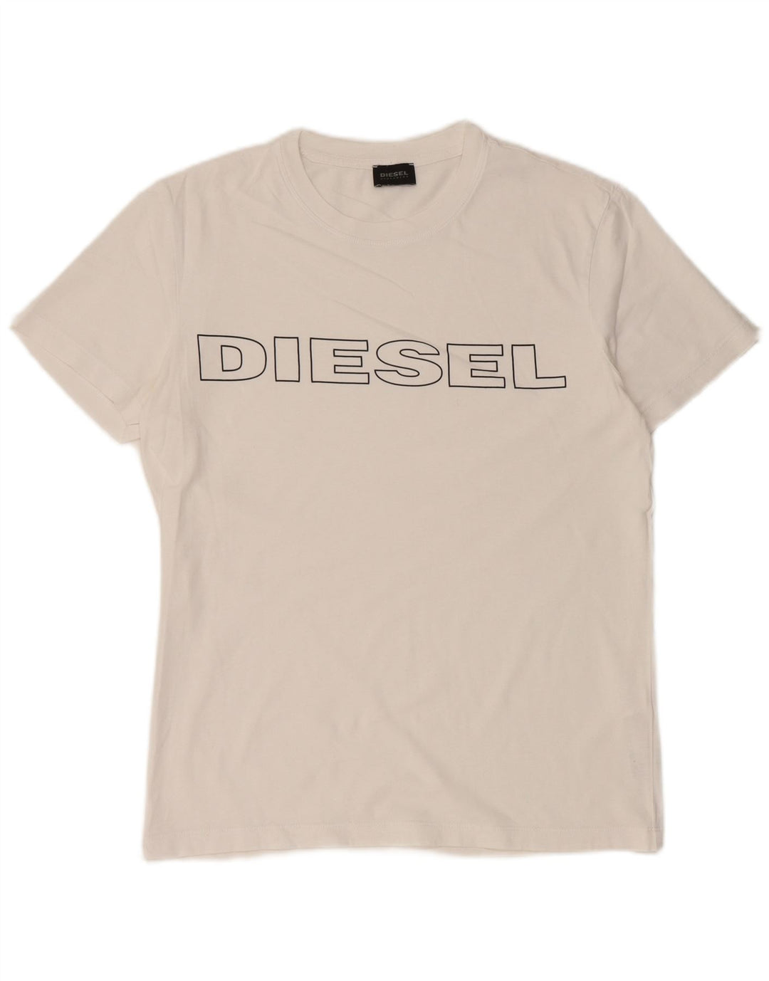 DIESEL Herre grafisk T-shirt Top Lille hvid bomuld