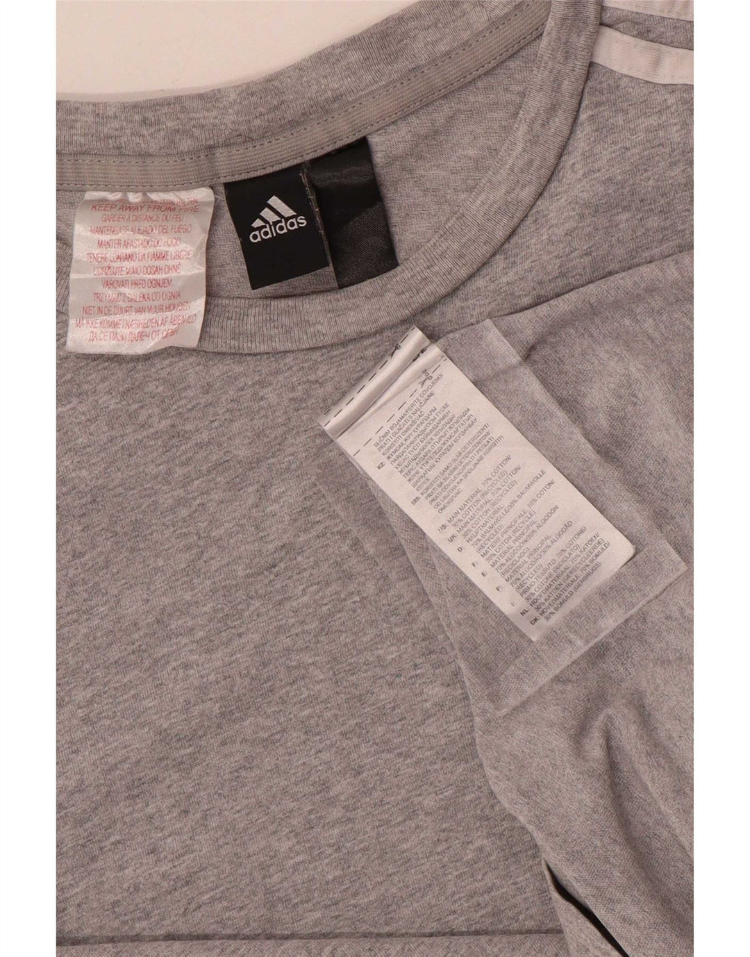 Adidas Herre T-shirt Top XS Grå Bomuld