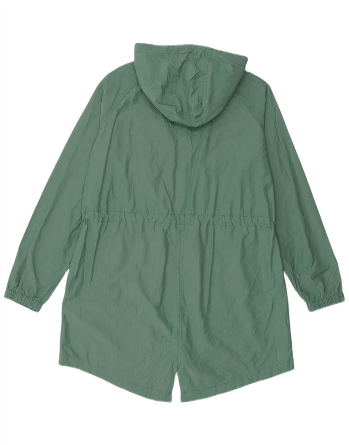 Fat Face Dame Hooded Parka Jacket UK 14 Large Green Bomuld