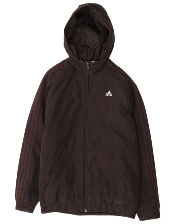 Adidas drenge hætte vindjakke 15-16 år sort polyester
