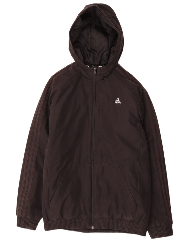 Adidas drenge hætte vindjakke 15-16 år sort polyester