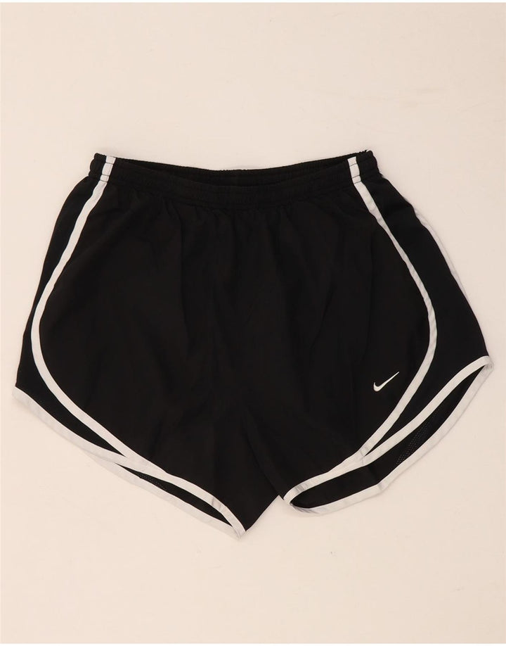 NIKE Dame Dri Fit Sportshorts UK 8 Small Black Polyester