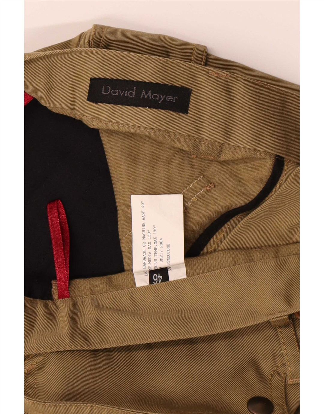 David Mayer Dame Bootcut Cargo Trousers IT 46 Large W31 L29 Khaki