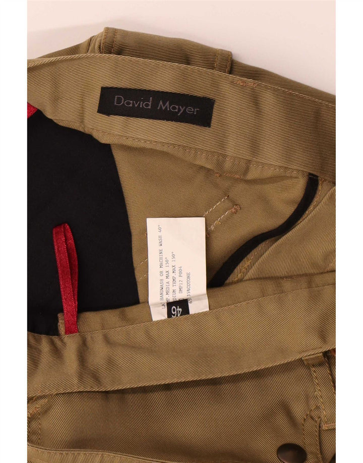 David Mayer Dame Bootcut Cargo Trousers IT 46 Large W31 L29 Khaki