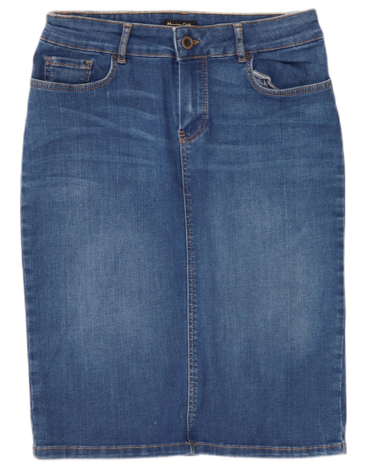Massimo Dutti Dame Denim Nederdel EU 38 Lille W28 Blå