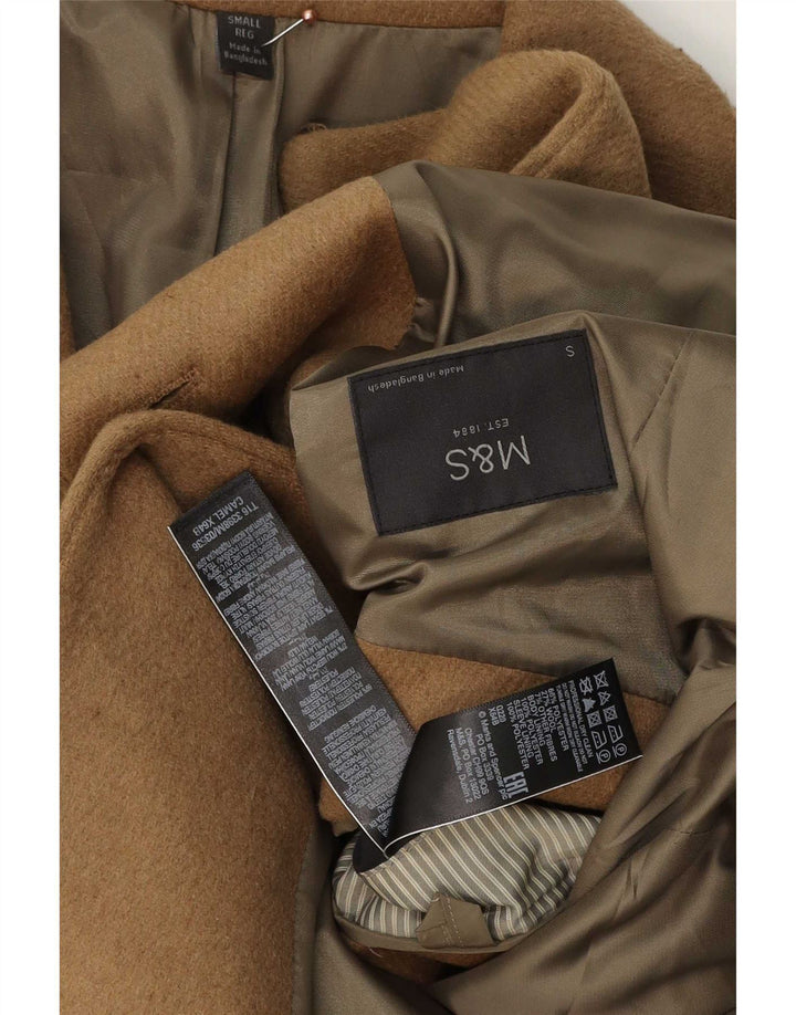 Marks & Spencer Overfrakke til mænd UK 36 Small Beige Polyester