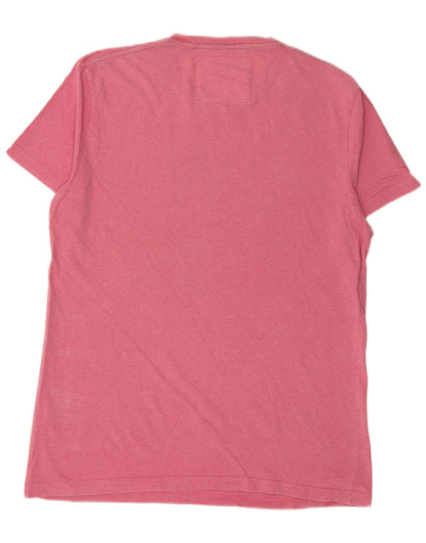JACK WILLS Herre grafisk T-shirt Top Lille Pink Bomuld