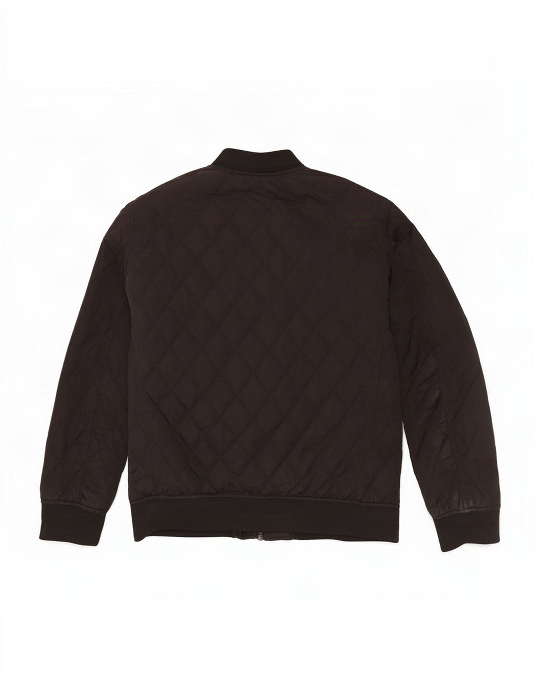 Zara Herre Quiltet jakke UK 38 Medium Sort Polyester