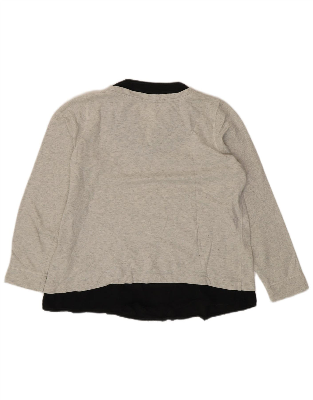 Marks & Spencer Dame Sweatshirt Jumper UK 16 Large Grey Colourblock