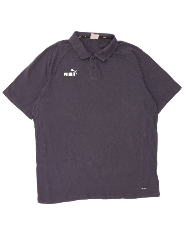 PUMA grafisk poloshirt til mænd XL marineblå