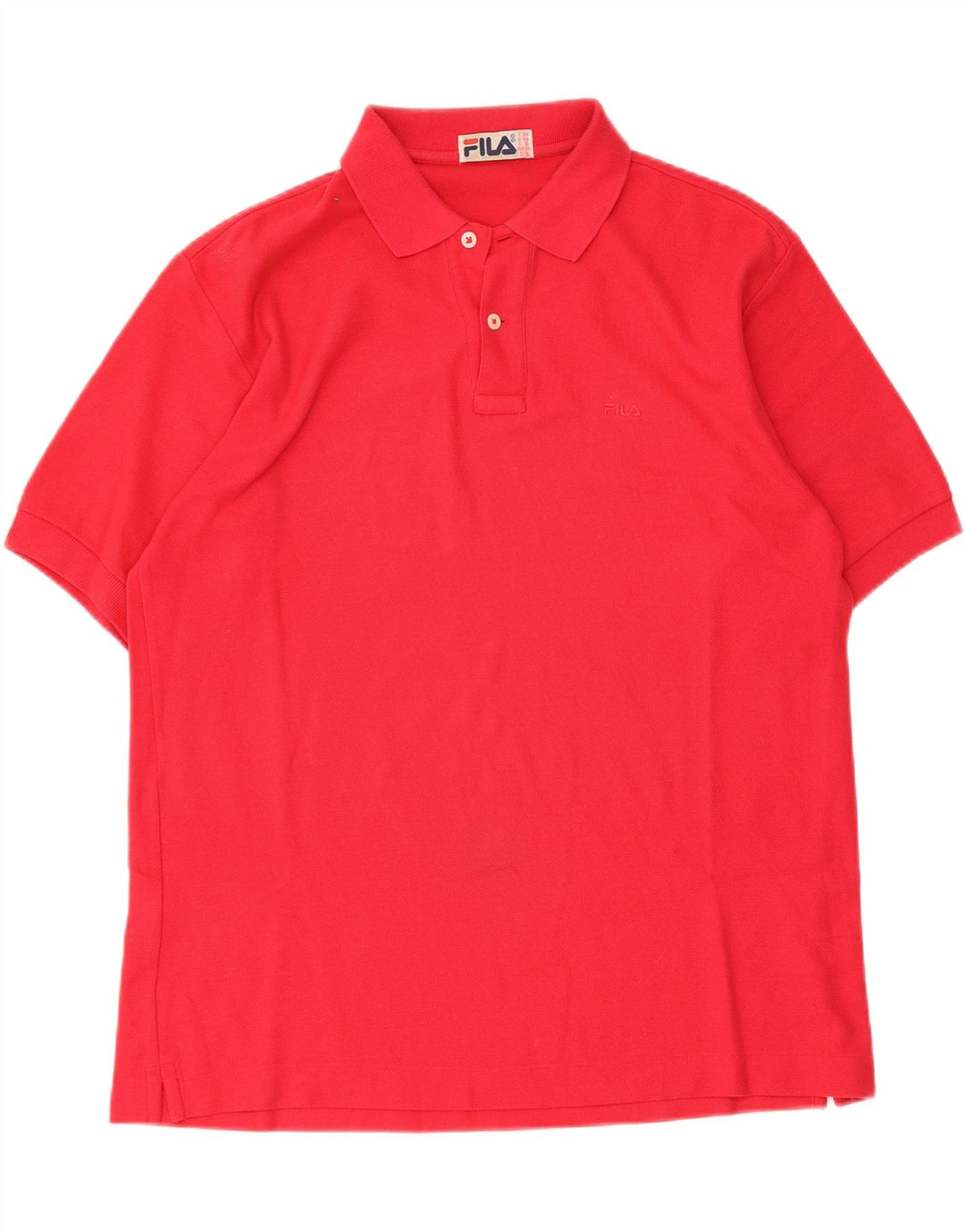 Fila Polo Shirt til mænd IT 48 Medium Rød Bomuld
