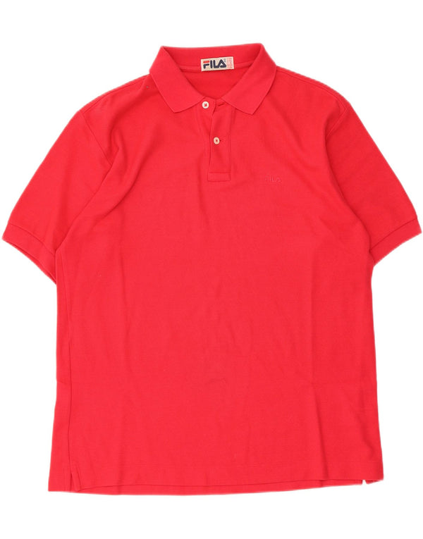 Fila Polo Shirt til mænd IT 48 Medium Rød Bomuld