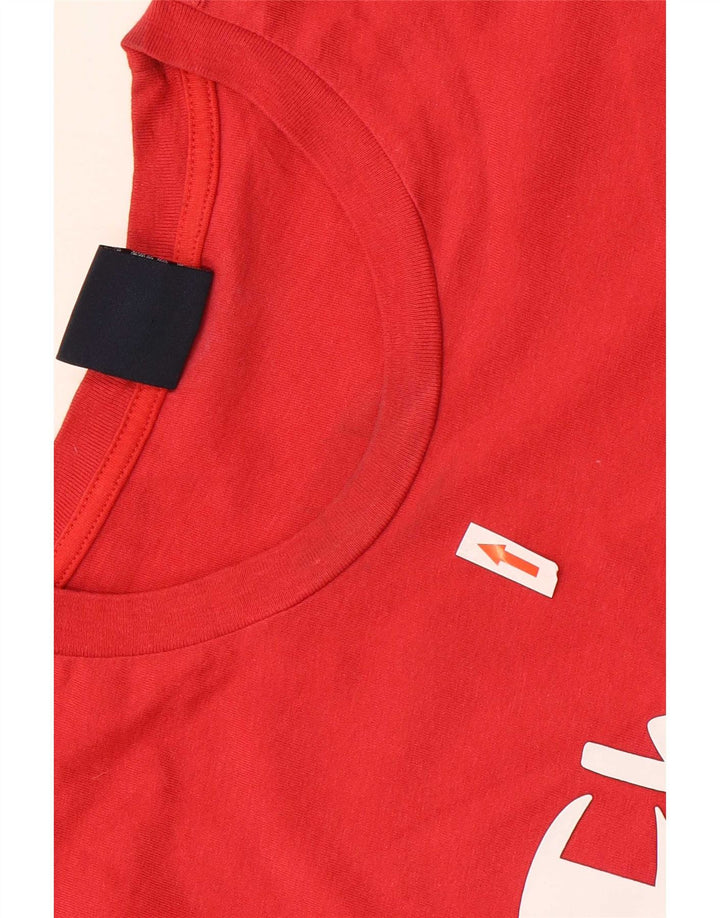 Champion Herre Grafisk T-Shirt Top Medium Rød